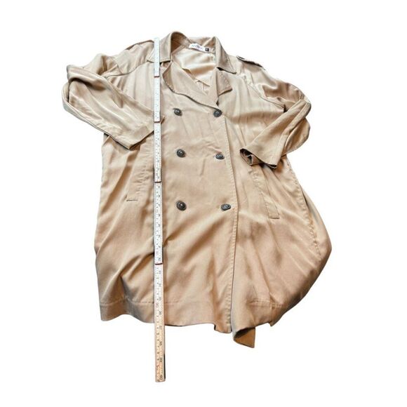 NAAVAA Womens Double-Breasted Trench Coat Beige Medium - Picture 4 of 7